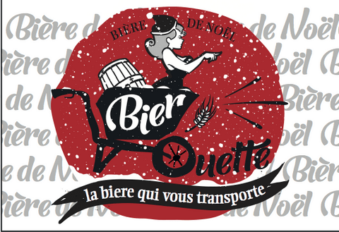 étiquette bier'ouette de Noël biere locale amboise